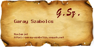 Garay Szabolcs névjegykártya